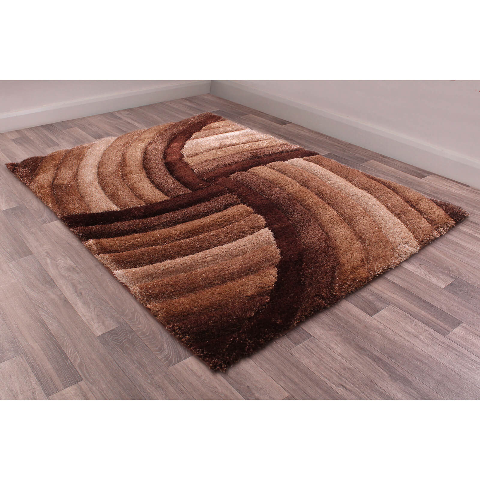 Ultimate Home Living 3D Carved Flower Natural Rug