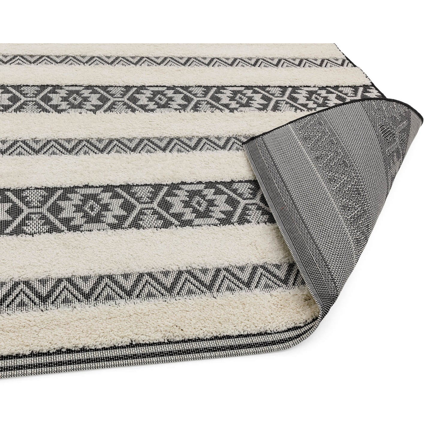 Asiatic Monty MN03 Stripe Black / Cream Rug