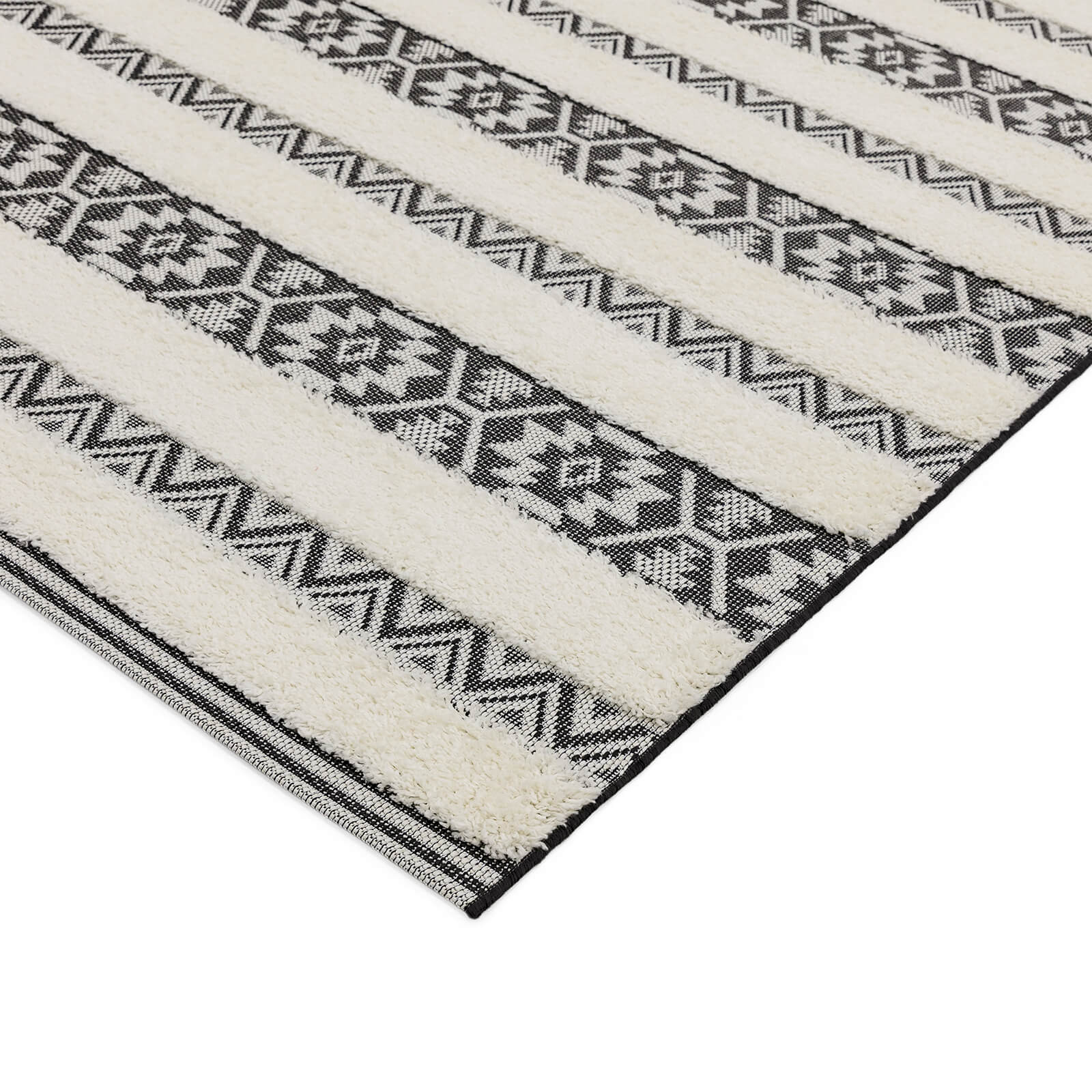 Asiatic Monty MN03 Stripe Black / Cream Rug