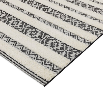 Asiatic Monty MN03 Stripe Black / Cream Rug