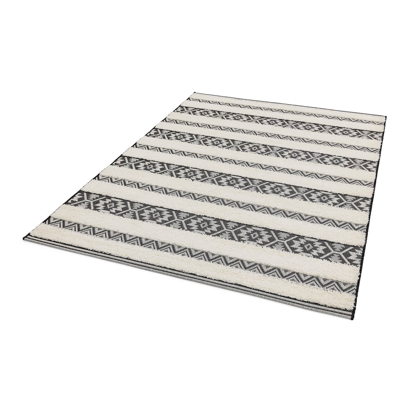 Asiatic Monty MN03 Stripe Black / Cream Rug