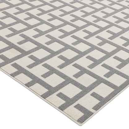 Asiatic Antibes AN03 Grid White / Grey Rug