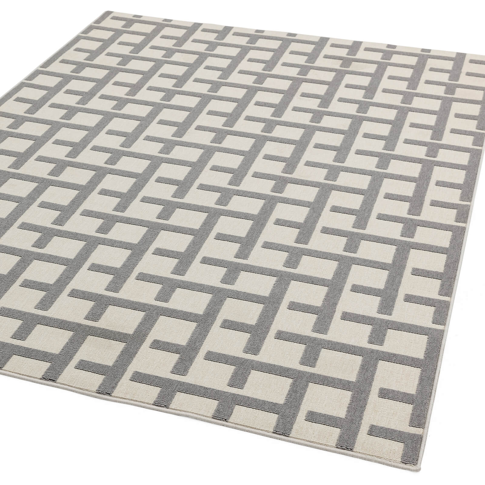 Asiatic Antibes AN03 Grid White / Grey Rug