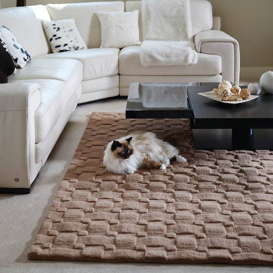 Origins Basketweave 3D Blush Rug