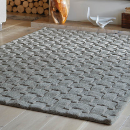 Origins Basketweave 3D Grey Rug