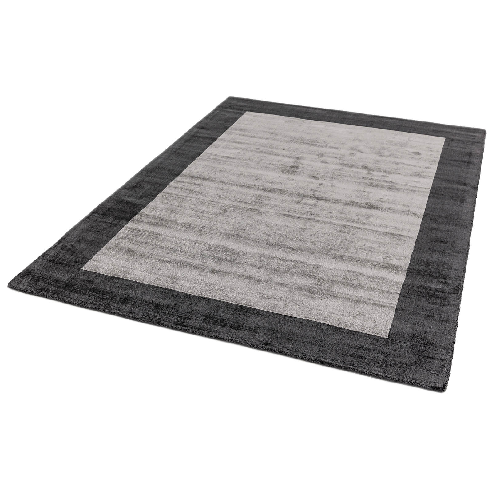 Asiatic Blade Border Charcoal / Silver Square Rug