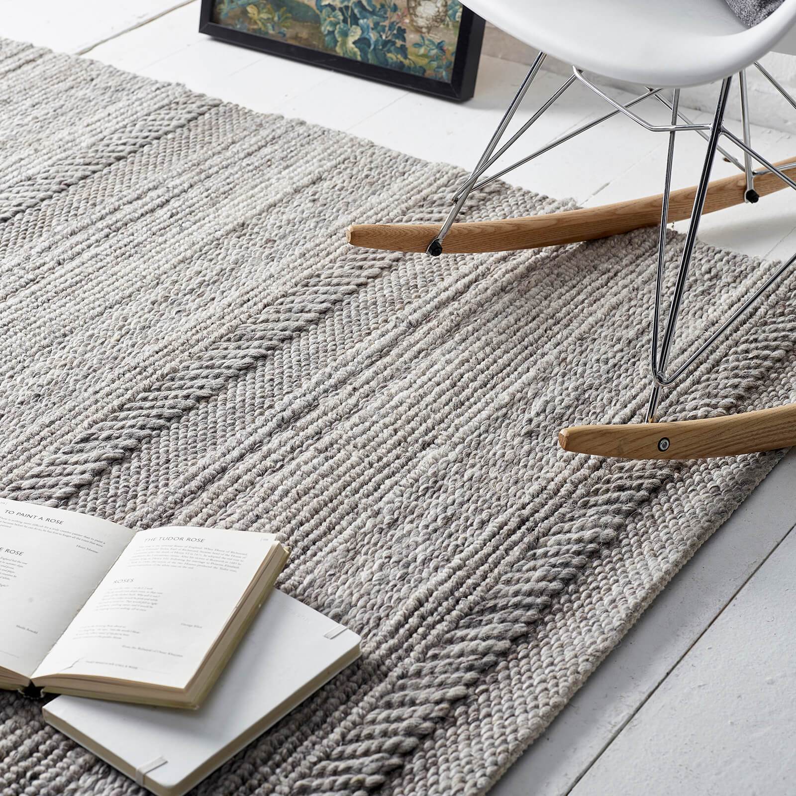 Origins Chunky Knit Natural / Grey Rug