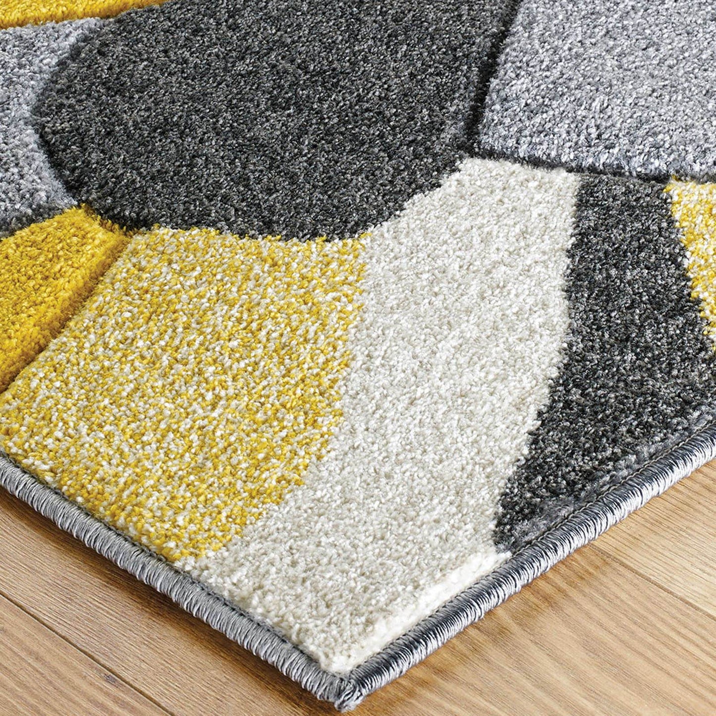 Oriental Weavers Portland 3337 A Grey / Cream / Yellow Rug