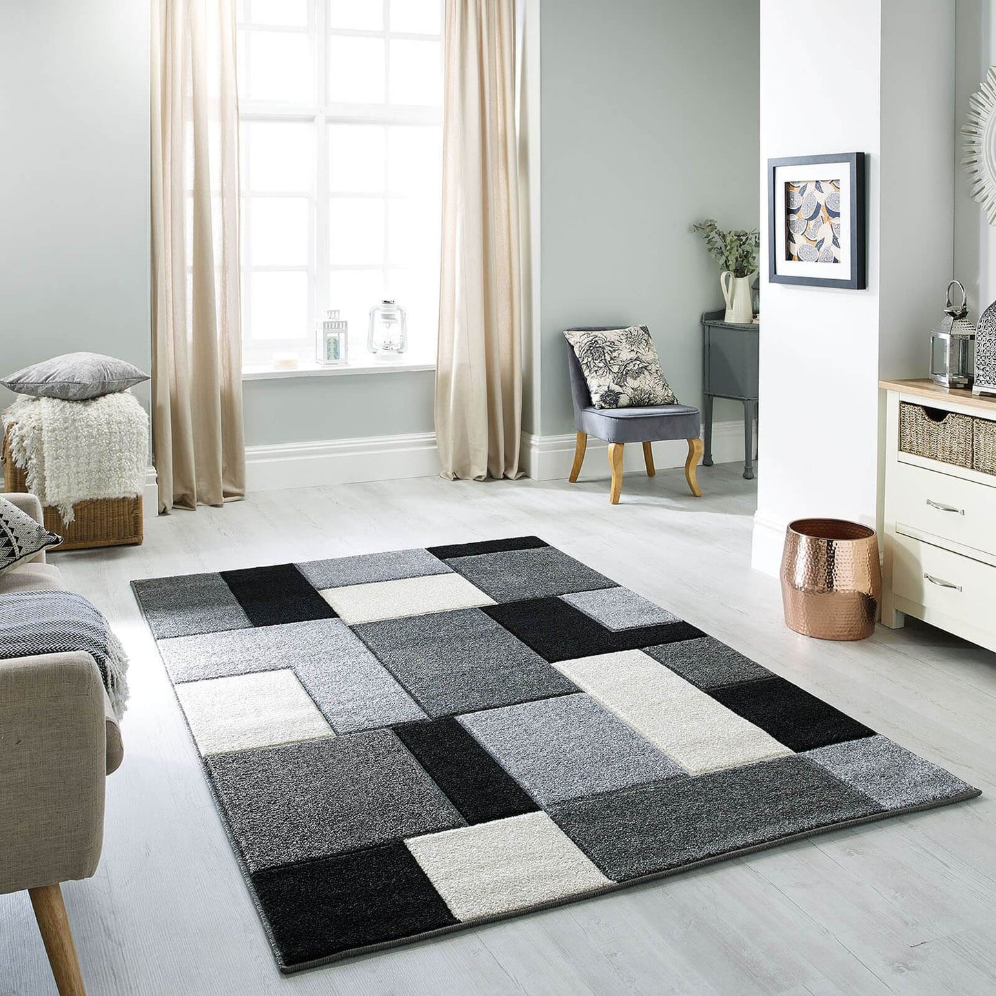 Oriental Weavers Portland 8425 B Charcoal / Grey Rug