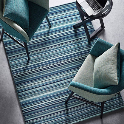 Origins Fine Stripes Blue / Beige Rug