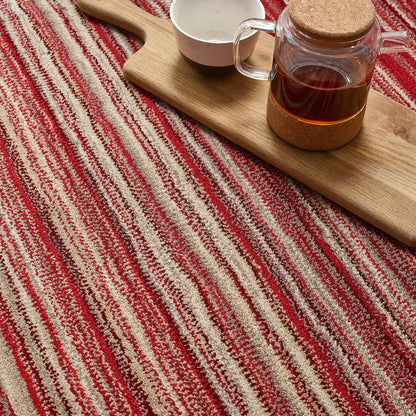 Origins Fine Stripes Red Rug