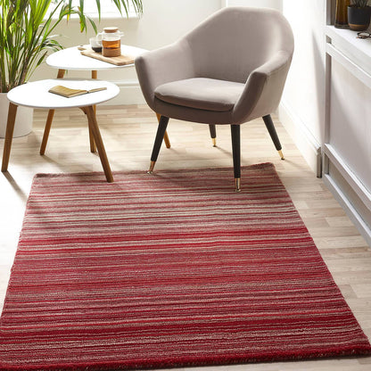 Origins Fine Stripes Red Rug