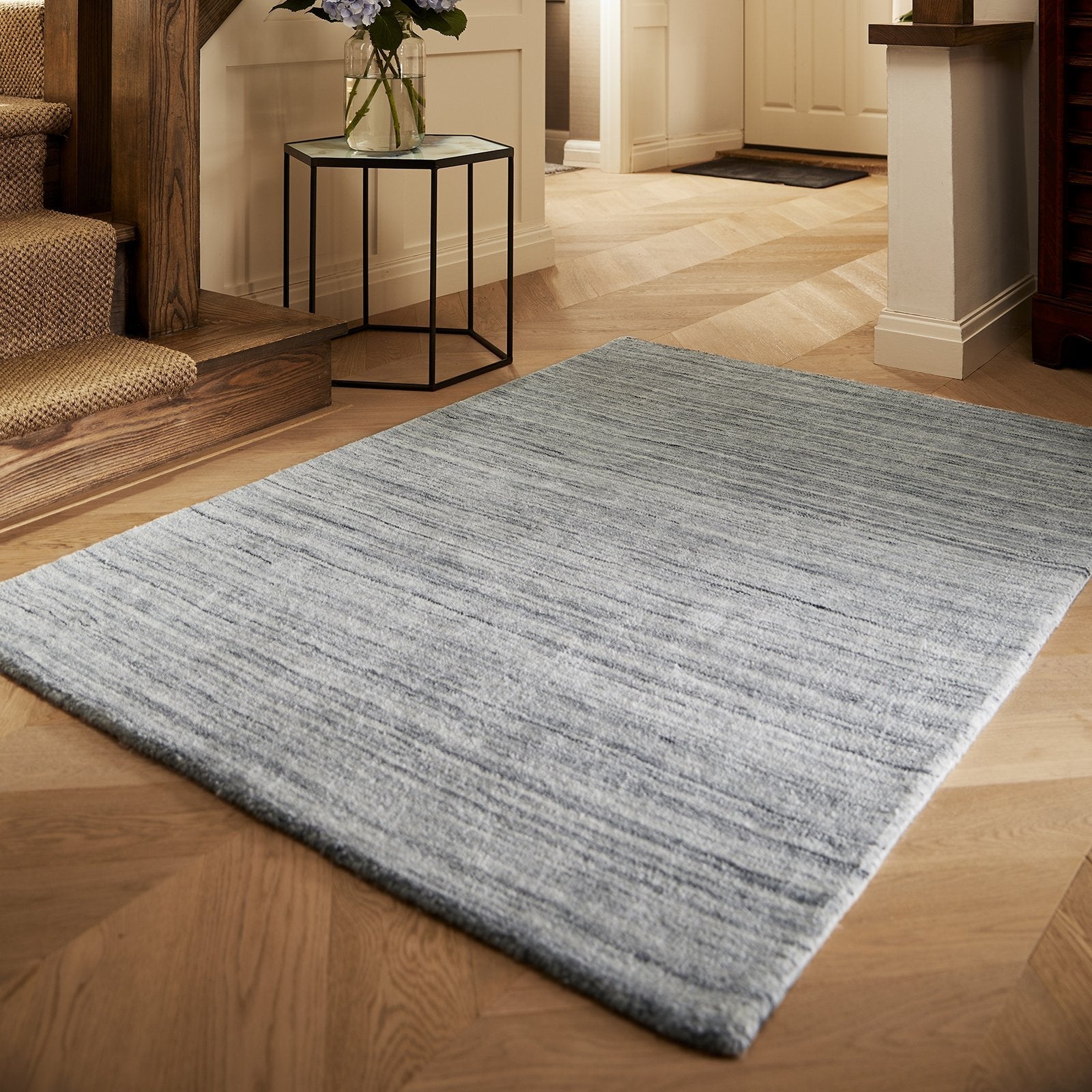 Origins Fine Stripes Silver Rug