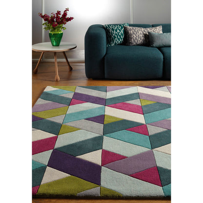 Asiatic Funk Chevron Blue Green Rug