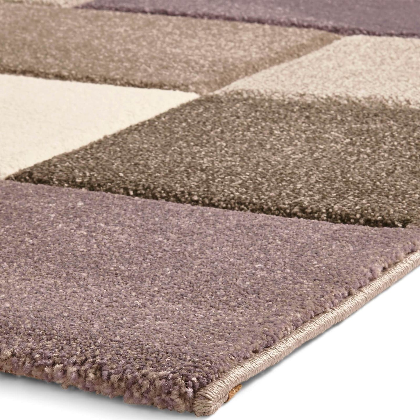 Think Rugs Brooklyn 646 Beige / Purple Rug