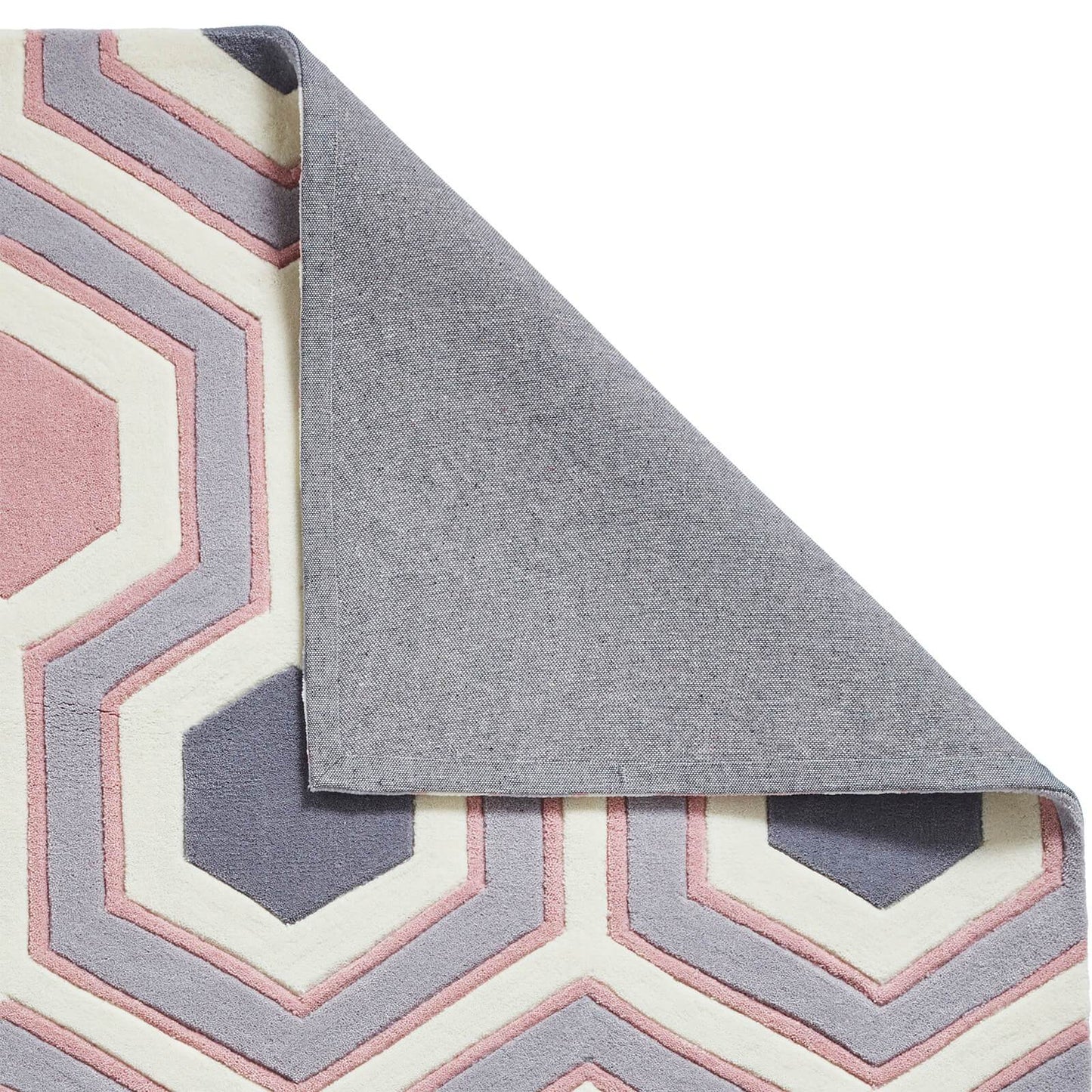 Think Rugs Hong Kong 3661 Grey / Rose Rug