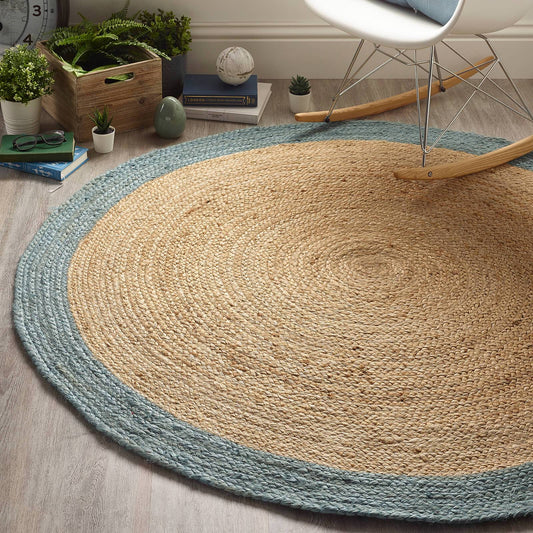 Origins Jute Border Duck Egg Rug