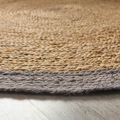 Origins Jute Border Grey Rug