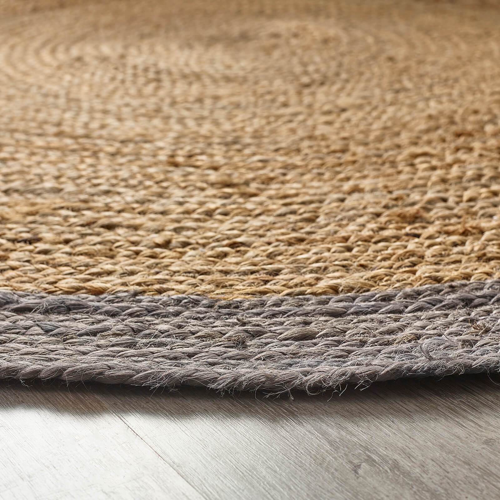 Origins Jute Border Grey Rug