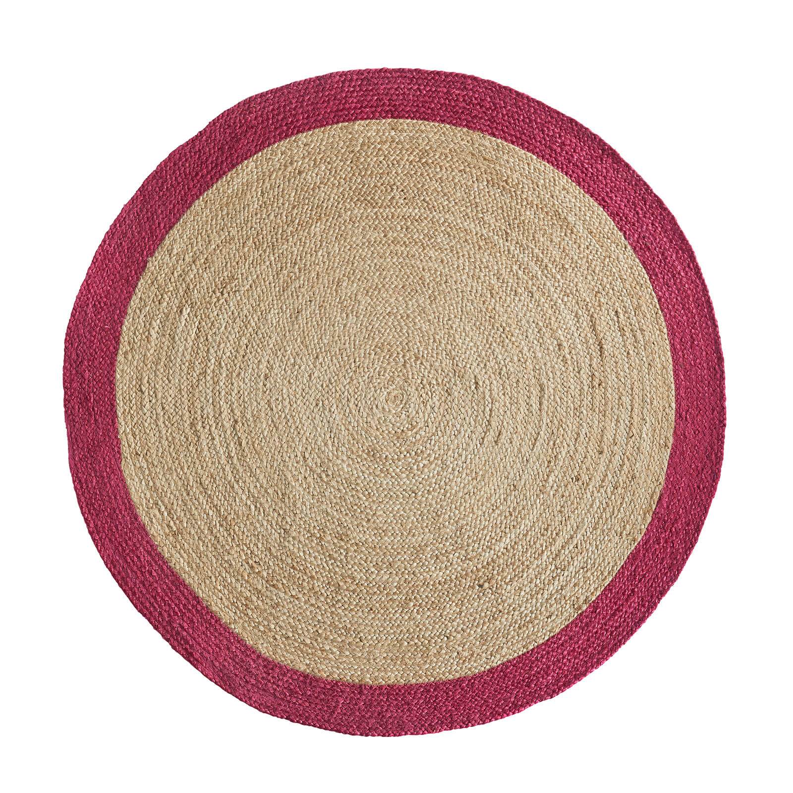 Origins Jute Border Raspberry Rug