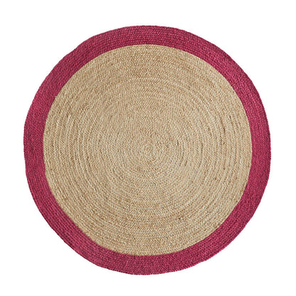 Origins Jute Border Raspberry Rug