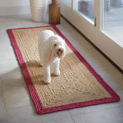 Origins Jute Border Raspberry Rug