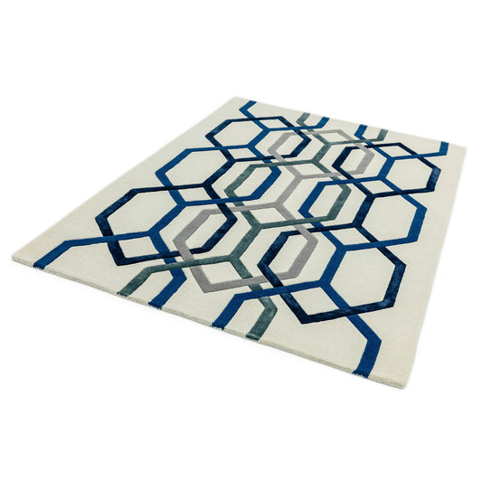 Asiatic Matrix MAX65 Hexagon White Rug