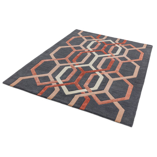 Asiatic Matrix MAX66 Hexagon Charcoal Rug