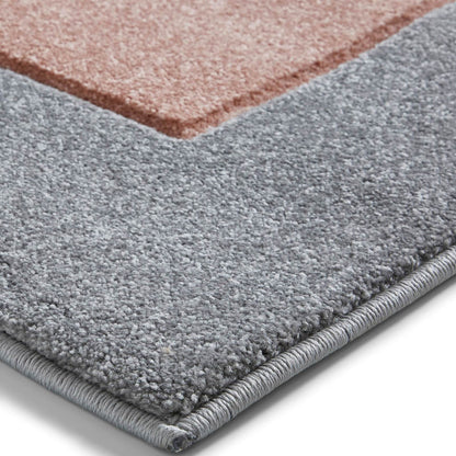 Think Rugs Matrix MT04 Grey / Rose Rug