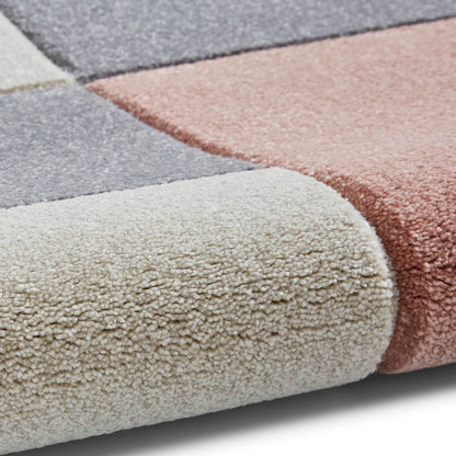 Think Rugs Matrix MT04 Grey / Rose Rug