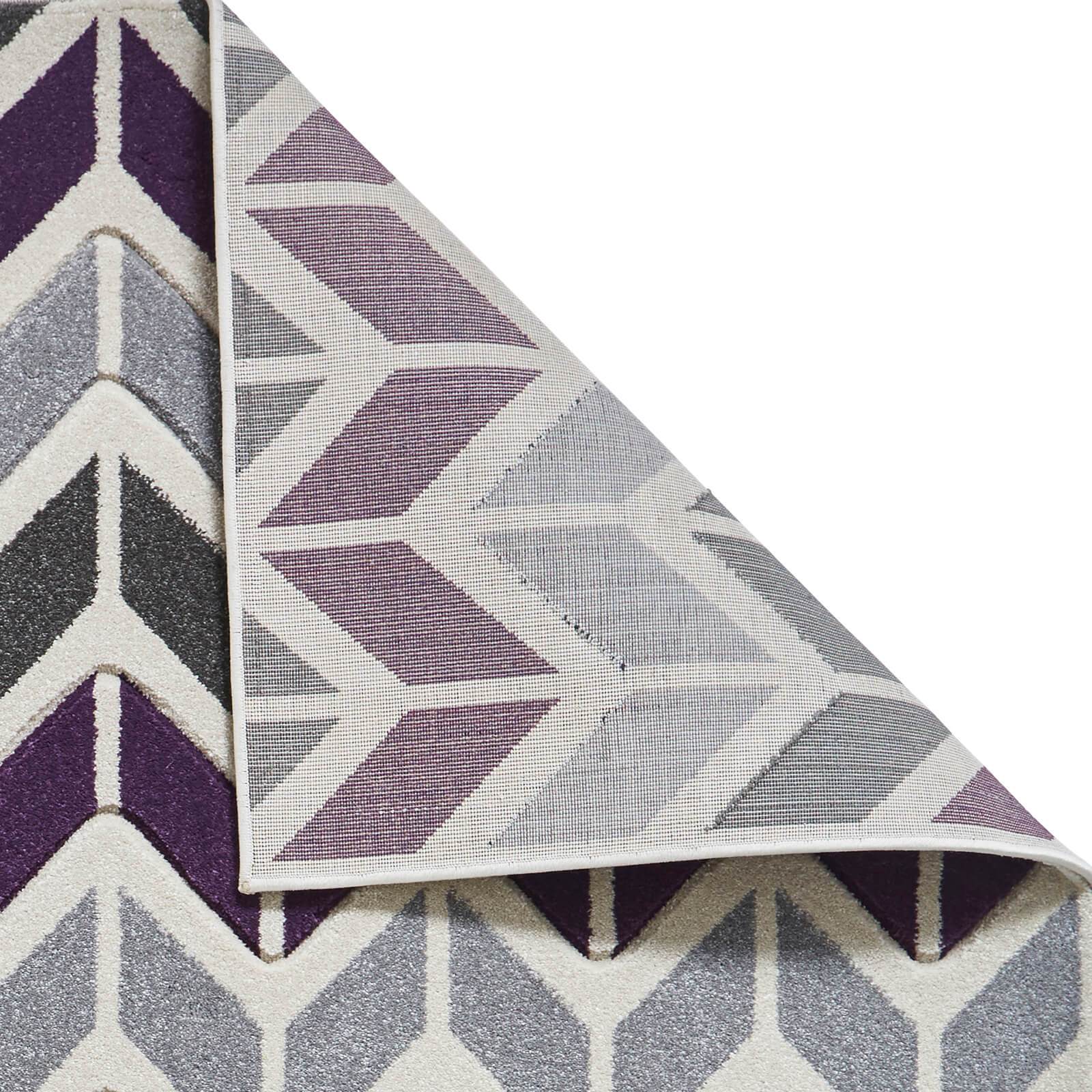 Think Rugs Matrix MT24 Grey / Purple Rug