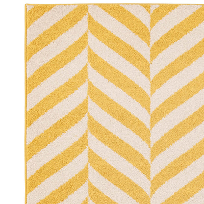 Asiatic Muse MU08 Chevron Yellow Rug