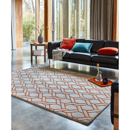 Asiatic Nexus FL01 Silver / Orange Rug