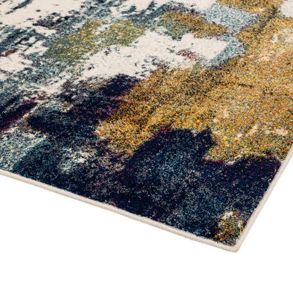 Asiatic Nova NV22 Abstract Mustard Multi Rug