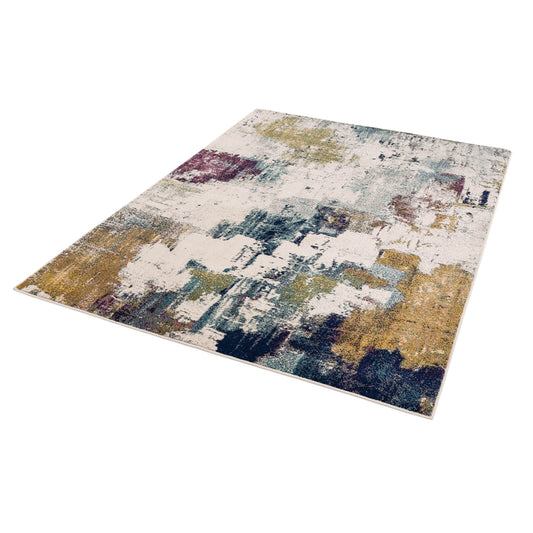 Asiatic Nova NV22 Abstract Mustard Multi Rug