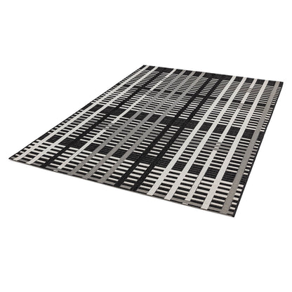 Asiatic Patio PAT22 Black Grid Rug