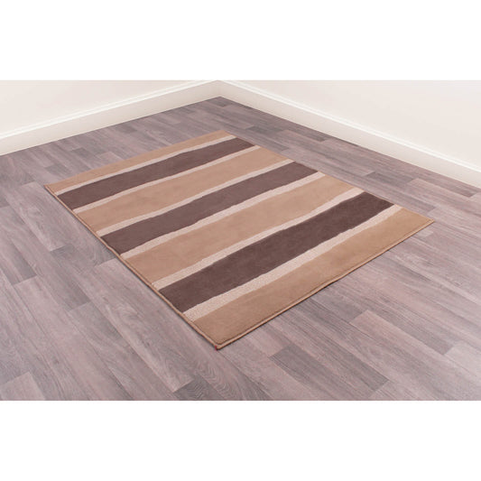 Rugstyle Modern Poly Nova Stripe Taupe Rug