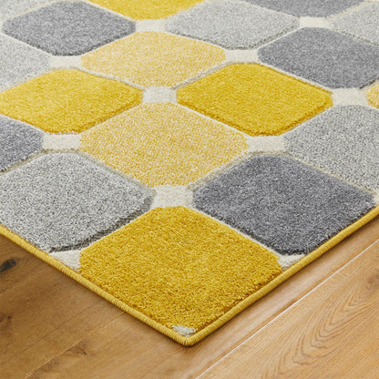 Oriental Weavers Portland 172 J Yellow / Grey / Cream Rug