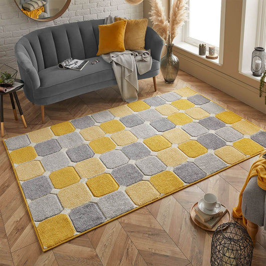 Oriental Weavers Portland 172 J Yellow / Grey / Cream Rug