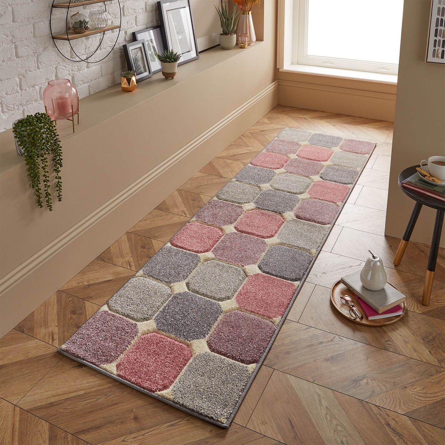 Portland 172 P Pink Modern Rugs