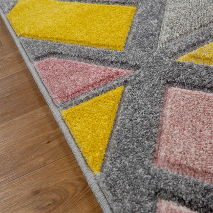 Oriental Weavers Portland 5153 U Yellow / Pink / Grey / Cream Rug