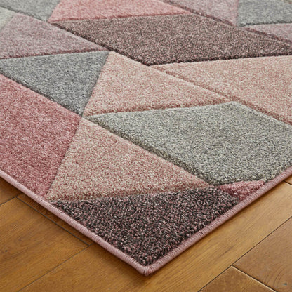 Oriental Weavers Portland 670 P Pink / Grey / Cream Rug