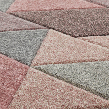 Oriental Weavers Portland 670 P Pink / Grey / Cream Rug