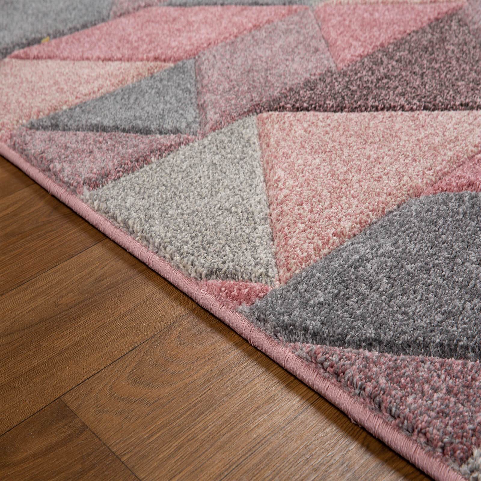 Oriental Weavers Portland 670 P Pink / Grey / Cream Rug