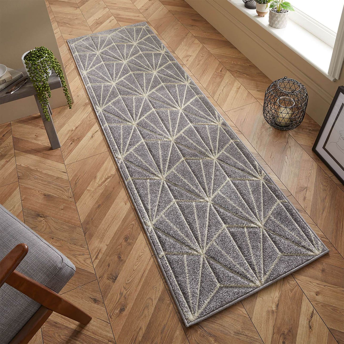 Portland 750 N Grey and Silver Modern Rugs