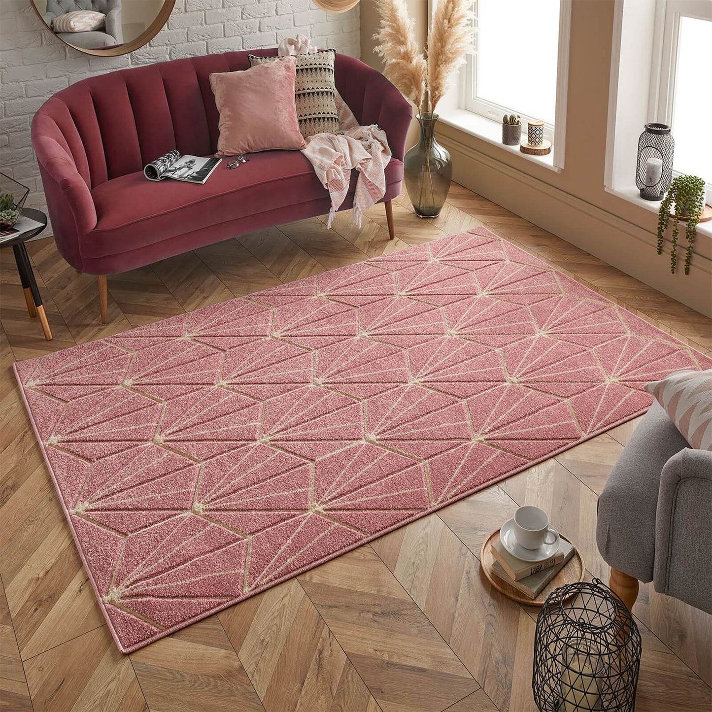 Oriental Weavers Portland 750 P Pink / Cream Rug