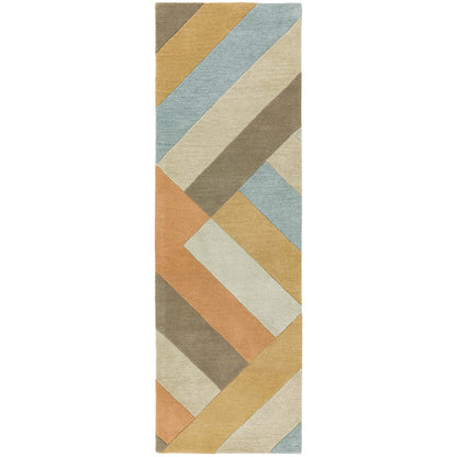 Reef RF03 Big Zig Orange and Terracotta Modern Rugs