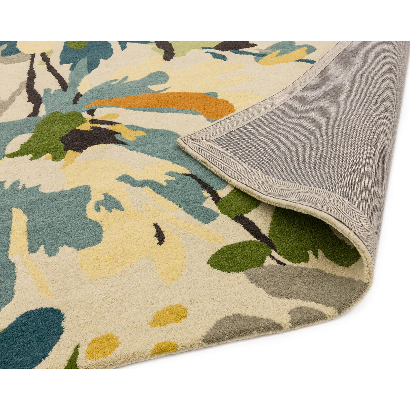 Asiatic Reef RF11 Floral Green Multi Rug