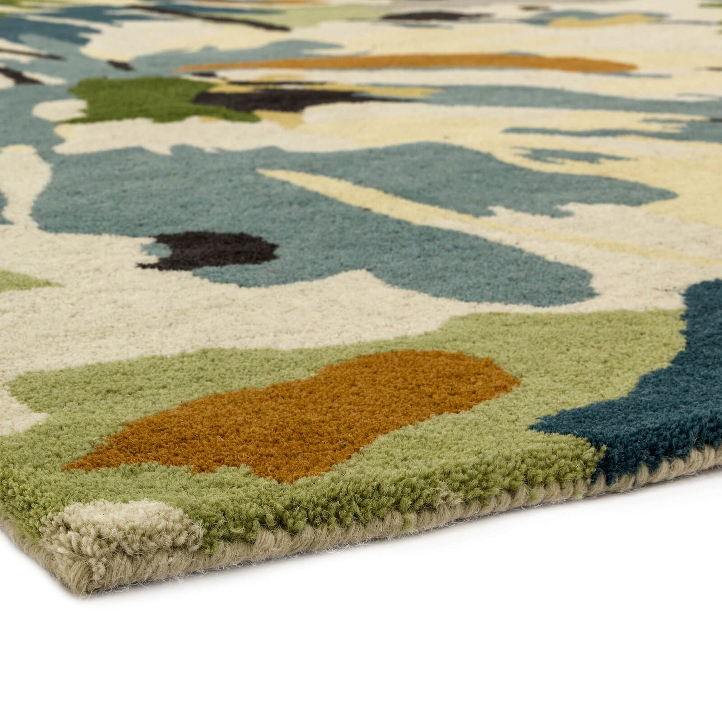 Asiatic Reef RF11 Floral Green Multi Rug