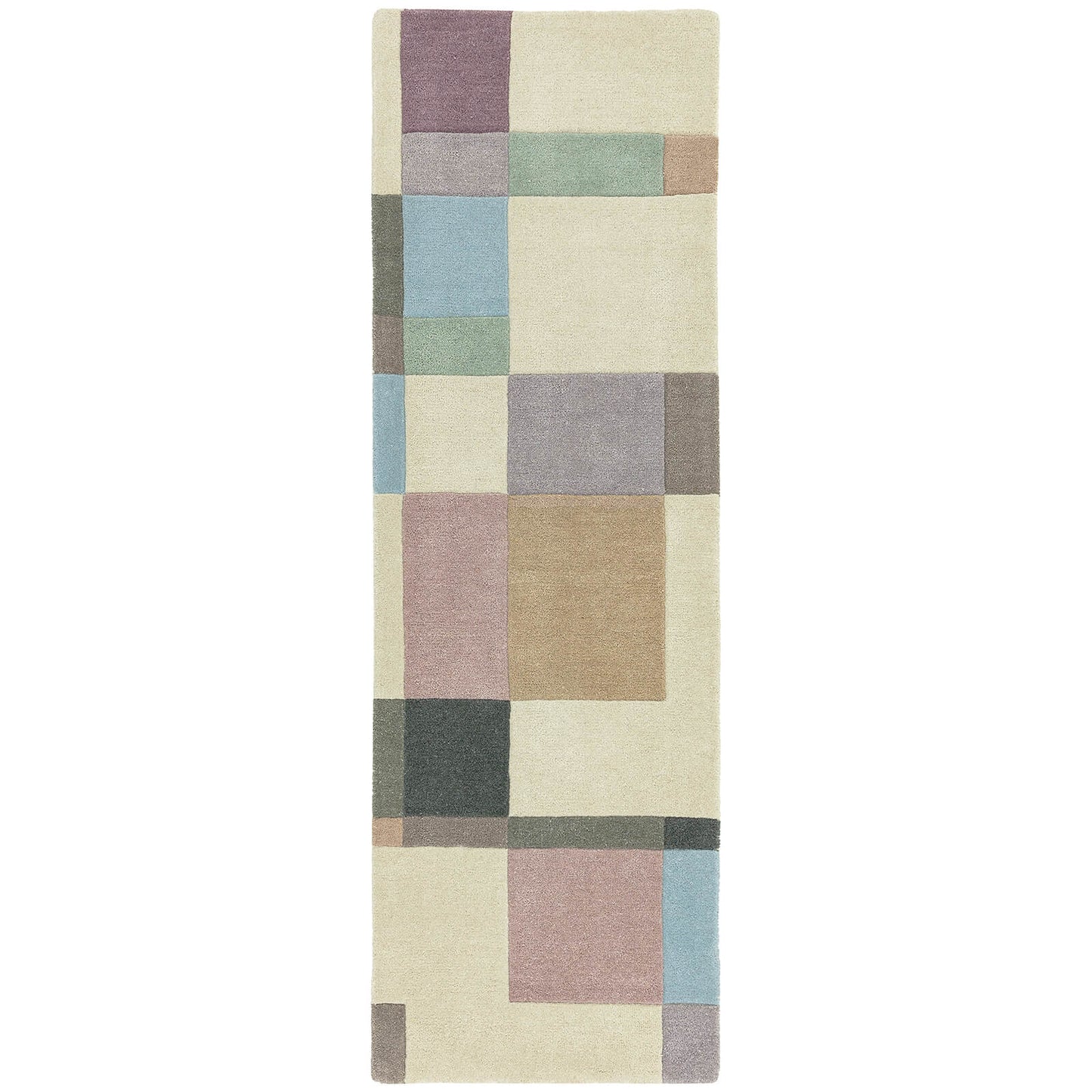 Reef RF17 Blocks Pastel Pink Modern Rugs